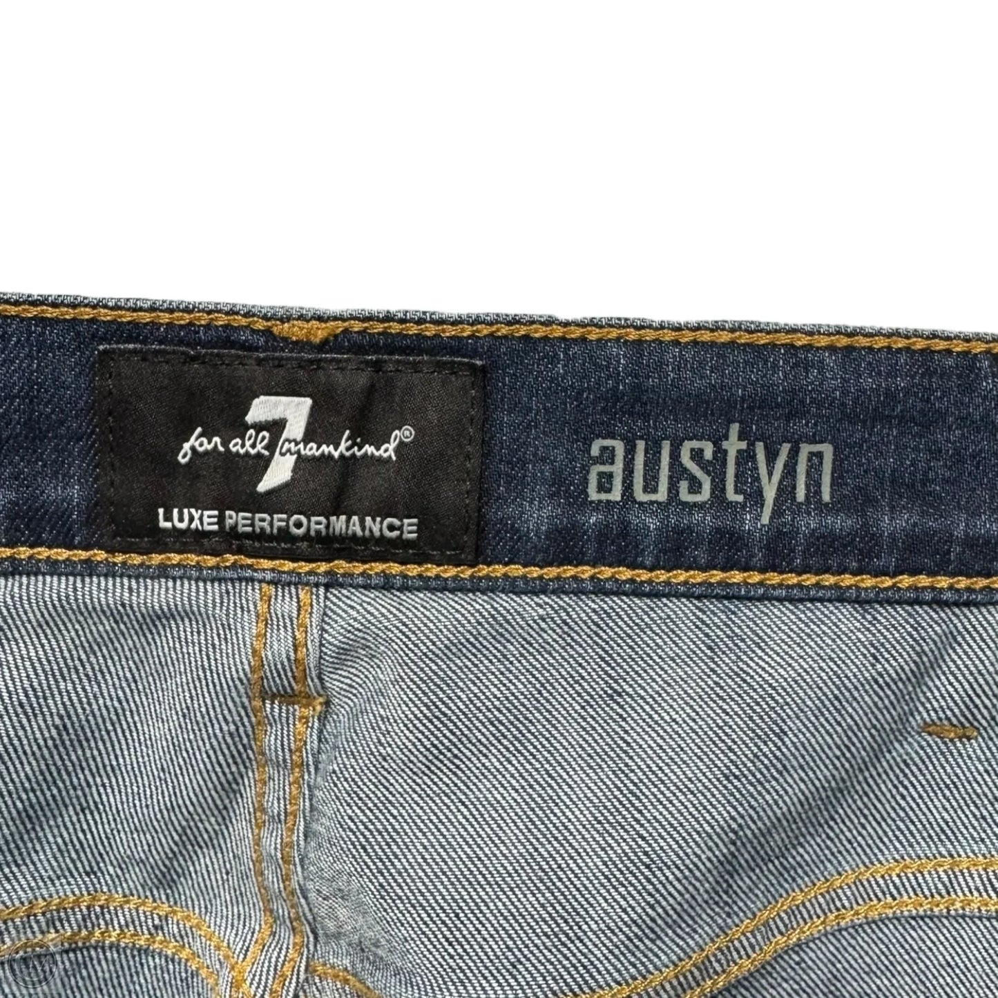 Austyn Jean Boot Cut By 7 For All Mankind In Blue Denim, Size: 22