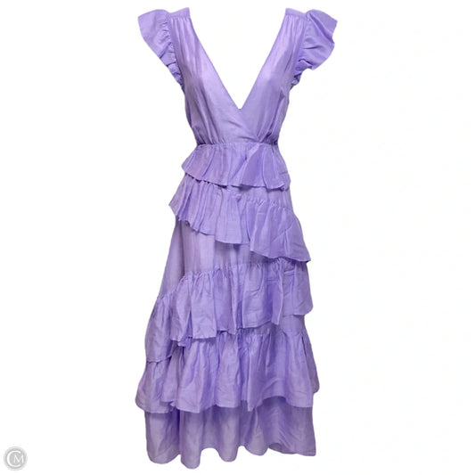 Marisol Linen Silk Dress By Marie Oliver In Aster Purple, Size: 2