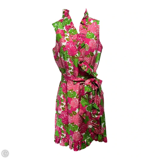 Silk Dress Casual Short By Vineyard Vines In Floral Print, Size: 2