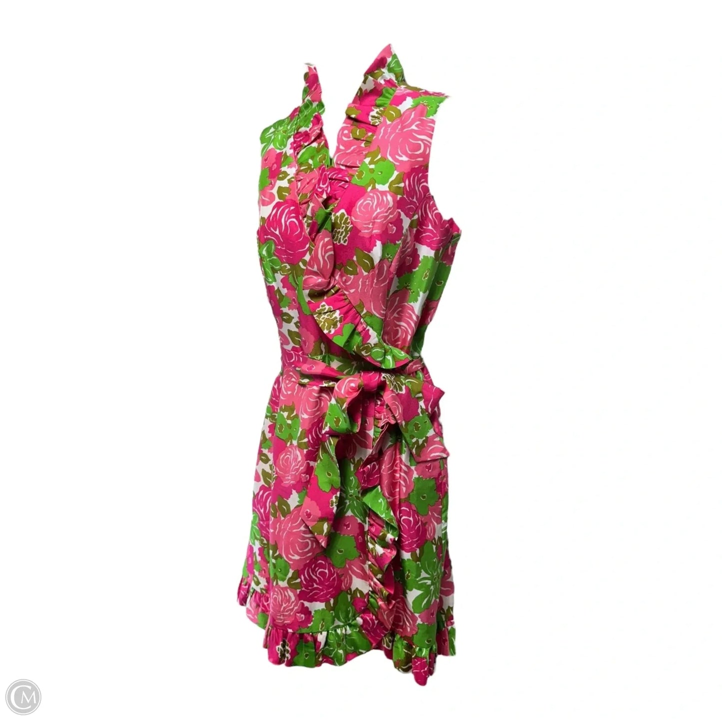 Silk Dress Casual Short By Vineyard Vines In Floral Print, Size: 2