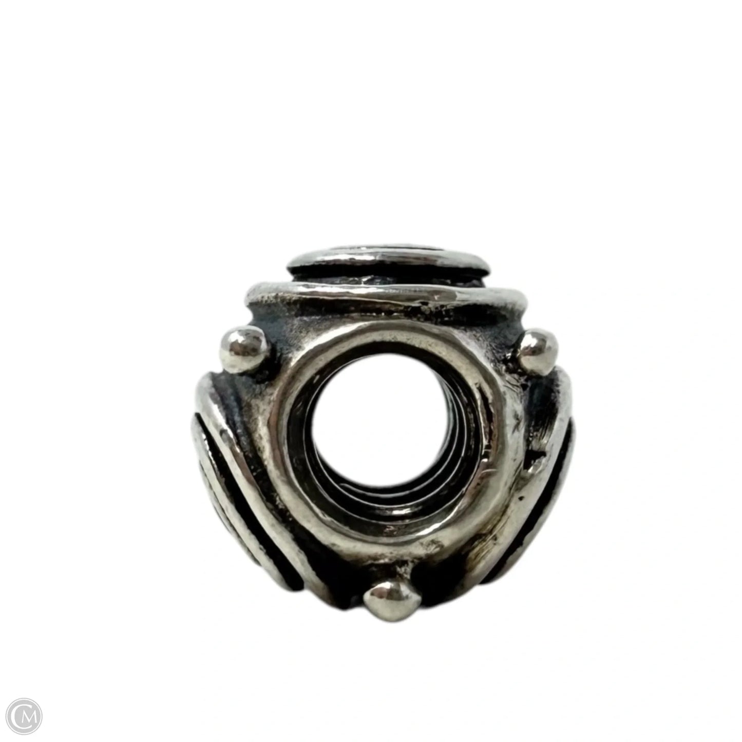 Sterling silver and pink CZ, crop circlesBracelet Charm By Pandora