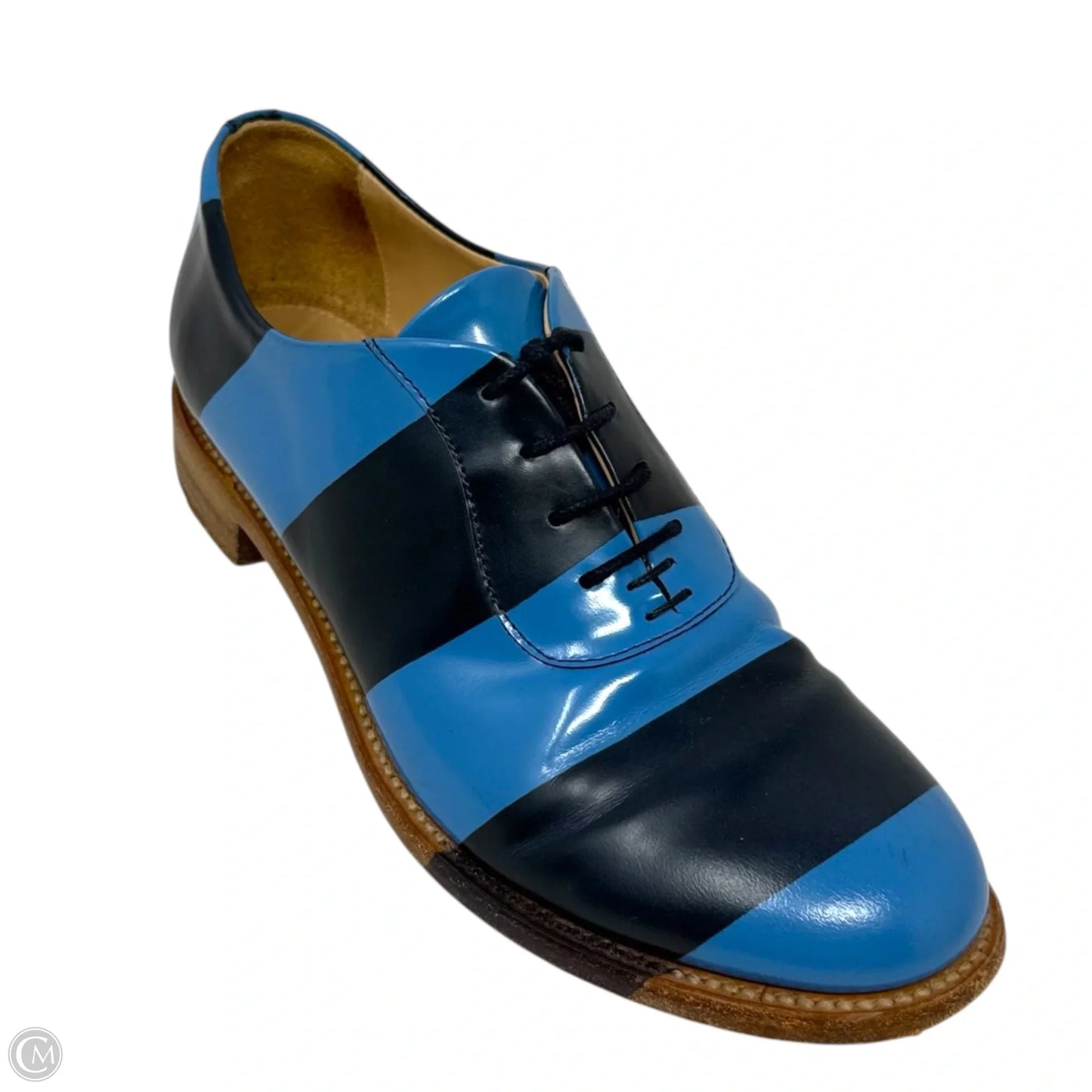 Mr. Smith Stripe Oxfords By The Office of Angela Scott In Striped Pattern, Size: 7