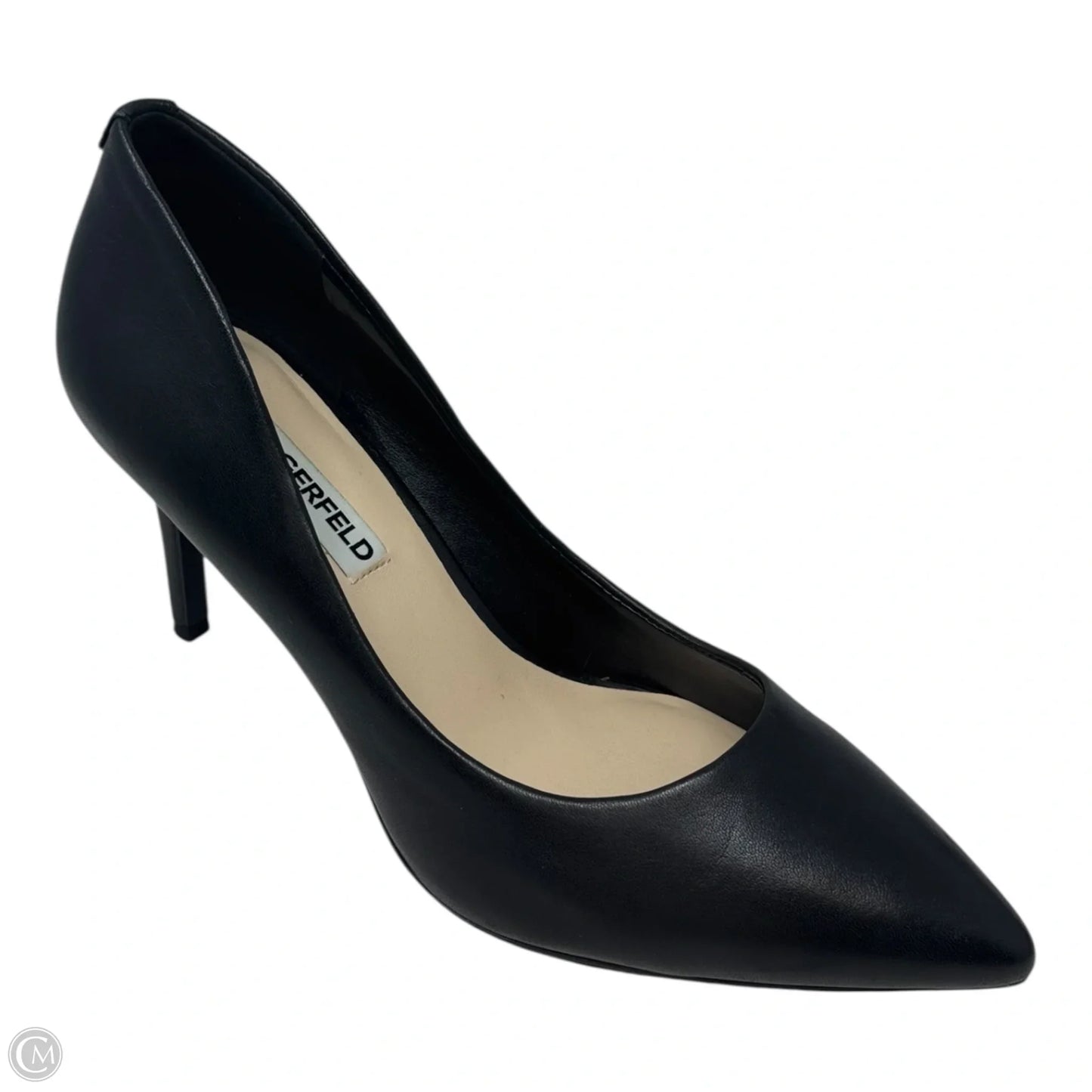 Pointed Toe Pumps Shoes Designer By Karl Lagerfeld In Black, Size: 7