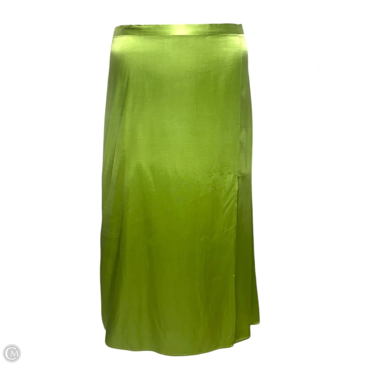 Satin Slip Skirt By H&m In Green, Size: 16