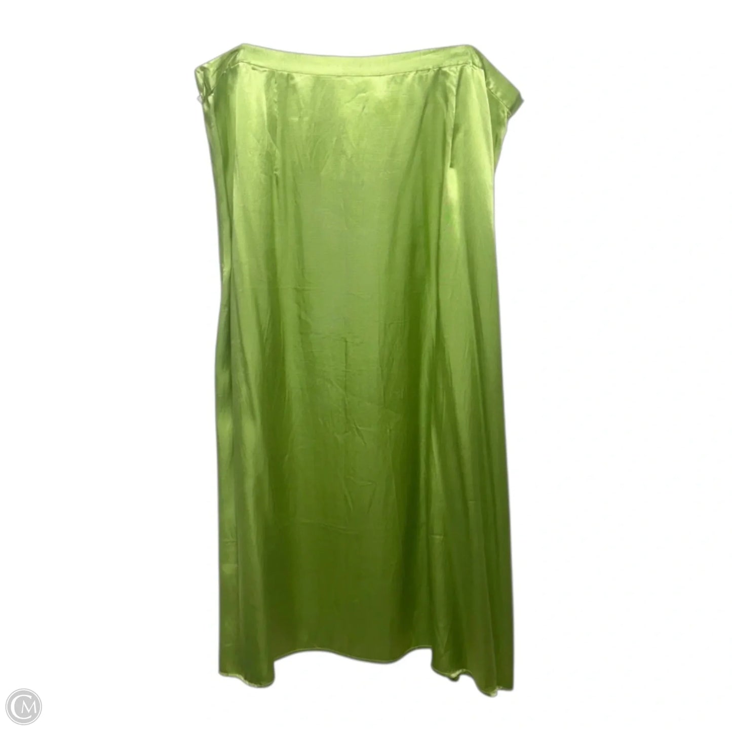 Satin Slip Skirt By H&m In Green, Size: 16