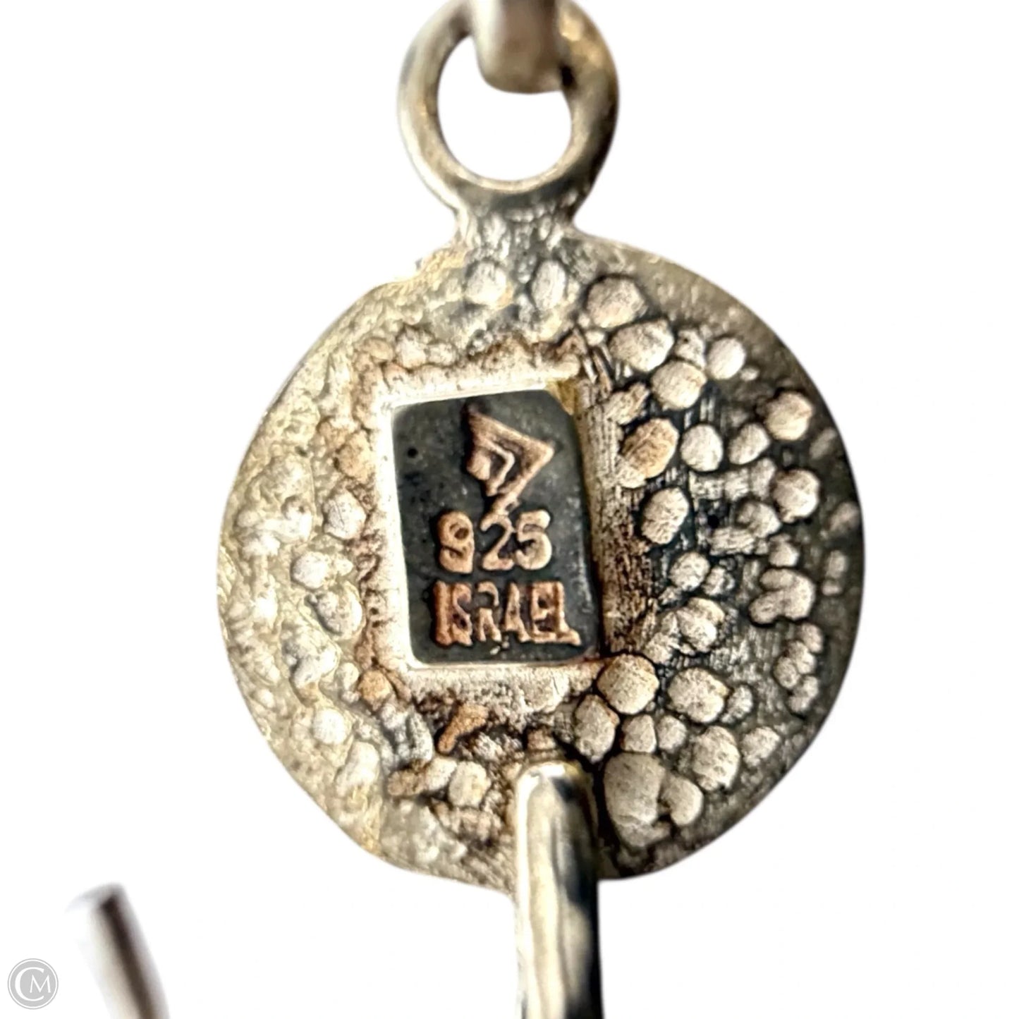 RARE Retired  Sterling Silver Textured Disc Earrings By Silpada