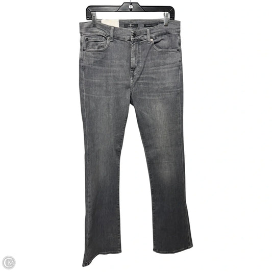 Jeans Boot Cut By 7 For All Mankind In Grey Denim, Size: 14