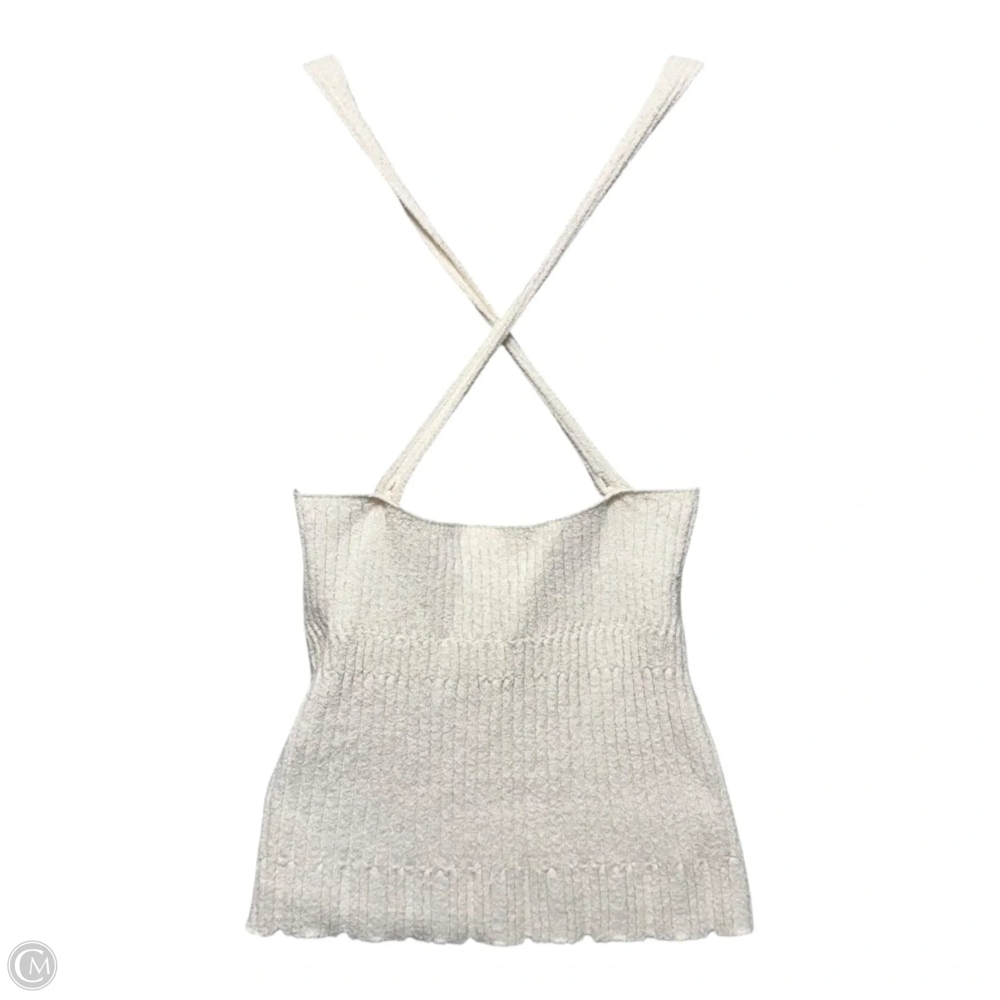 Knit V-Neck Tank By Anthropologie In Cream, Size: S