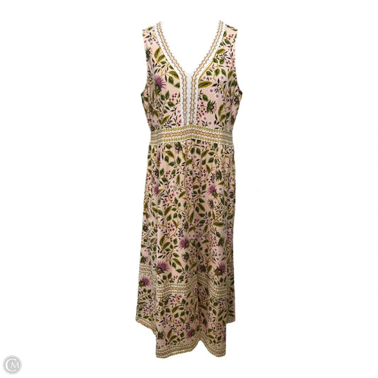 Gabrielle Pima Cotton Sleeveless Midi Dress By Spartina In Multicolor Floral, Size: L
