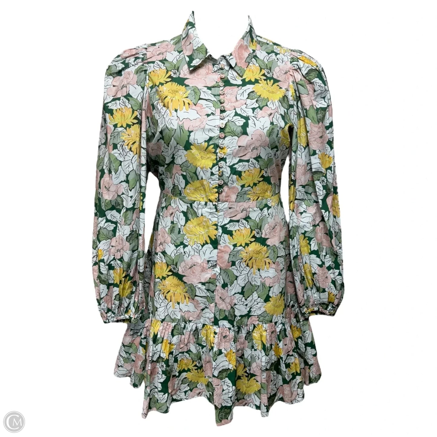 Stuctured Shirt Dress By By Timo In Floral Print, Size: L