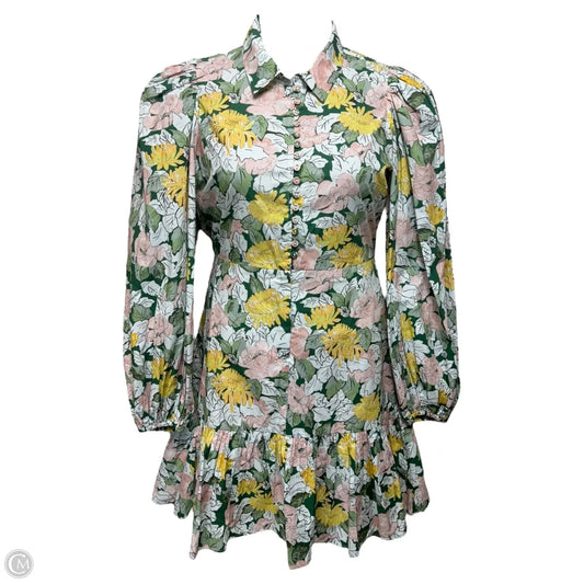 Stuctured Shirt Dress By By Timo In Floral Print, Size: L