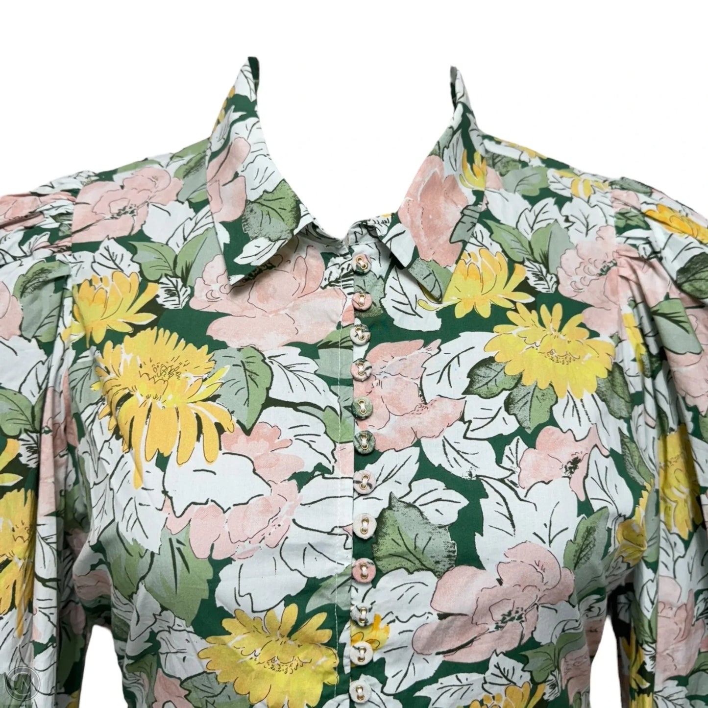 Stuctured Shirt Dress By By Timo In Floral Print, Size: L