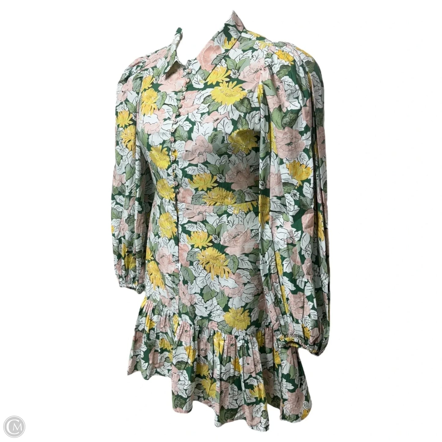 Stuctured Shirt Dress By By Timo In Floral Print, Size: L