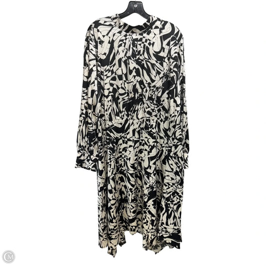 Dress Casual Midi By Future Collective In Black & Cream, Size: 2x