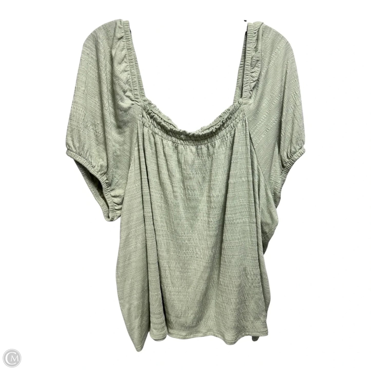 Top Short Sleeve By Wonderly In Green, Size: 3x