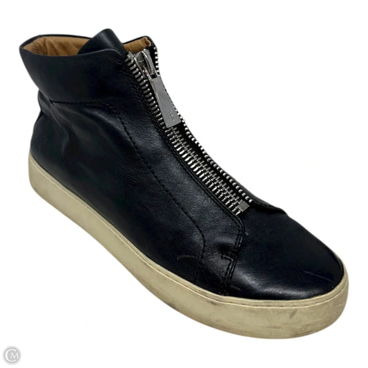 Zip High Sneaker Shoes Designer By Frye In Black, Size: 8.5