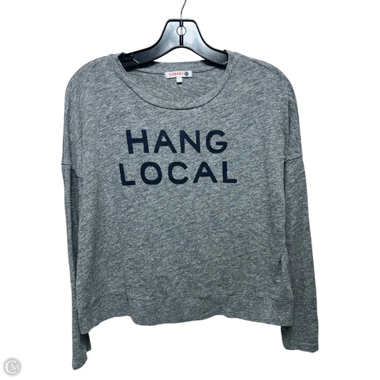 Hang Local Top Long Sleeve By Sundry In Grey, Size: S