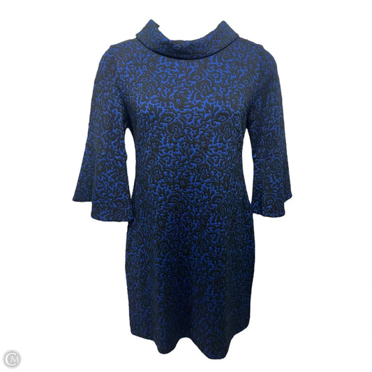 Lexi Jacquard Ruffle Sleeve Dress By Tyler Boe In Black & Blue, Size: L