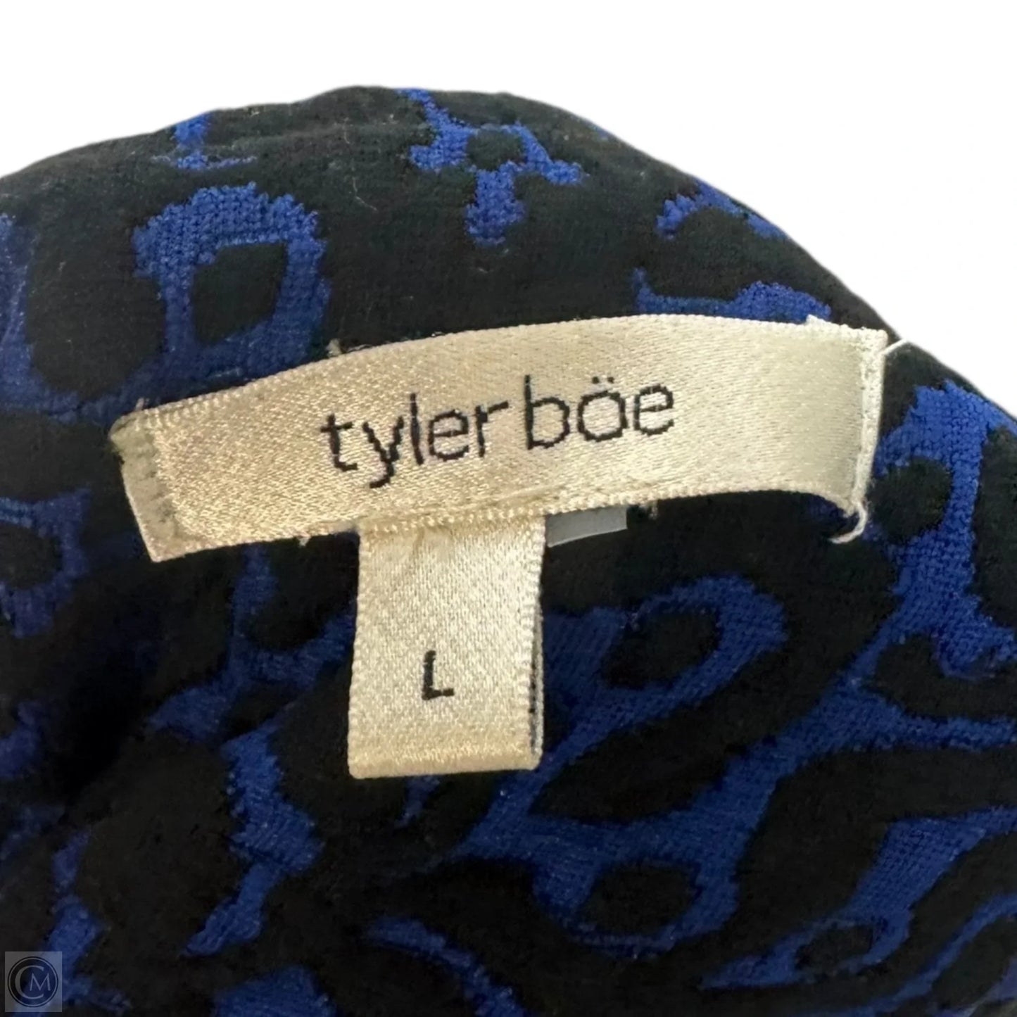 Lexi Jacquard Ruffle Sleeve Dress By Tyler Boe In Black & Blue, Size: L