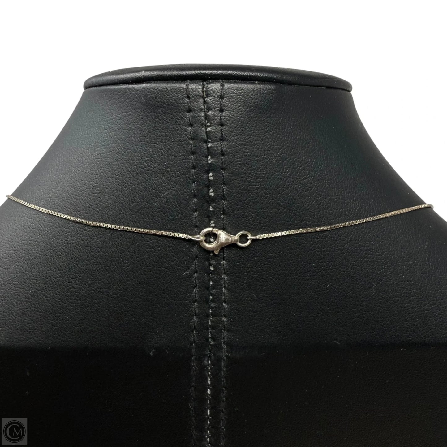 Vintage Sterling Silver 925 Mosaic Inlay Teardrop Pendant Necklace