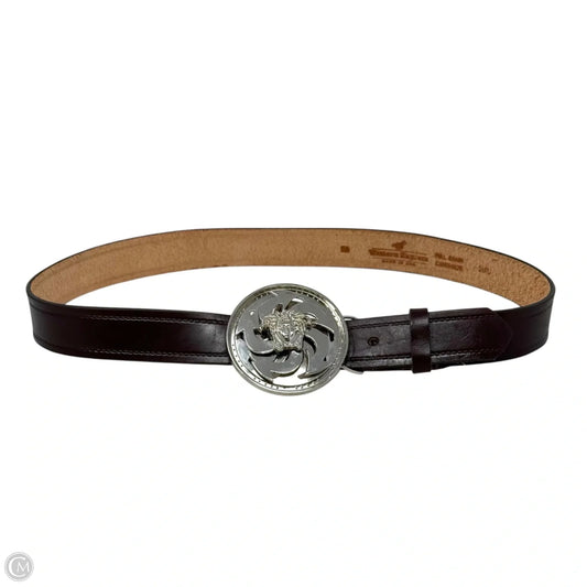 Medusa Head Spinner Buckle Leather Belt By Western Express, Size: Large