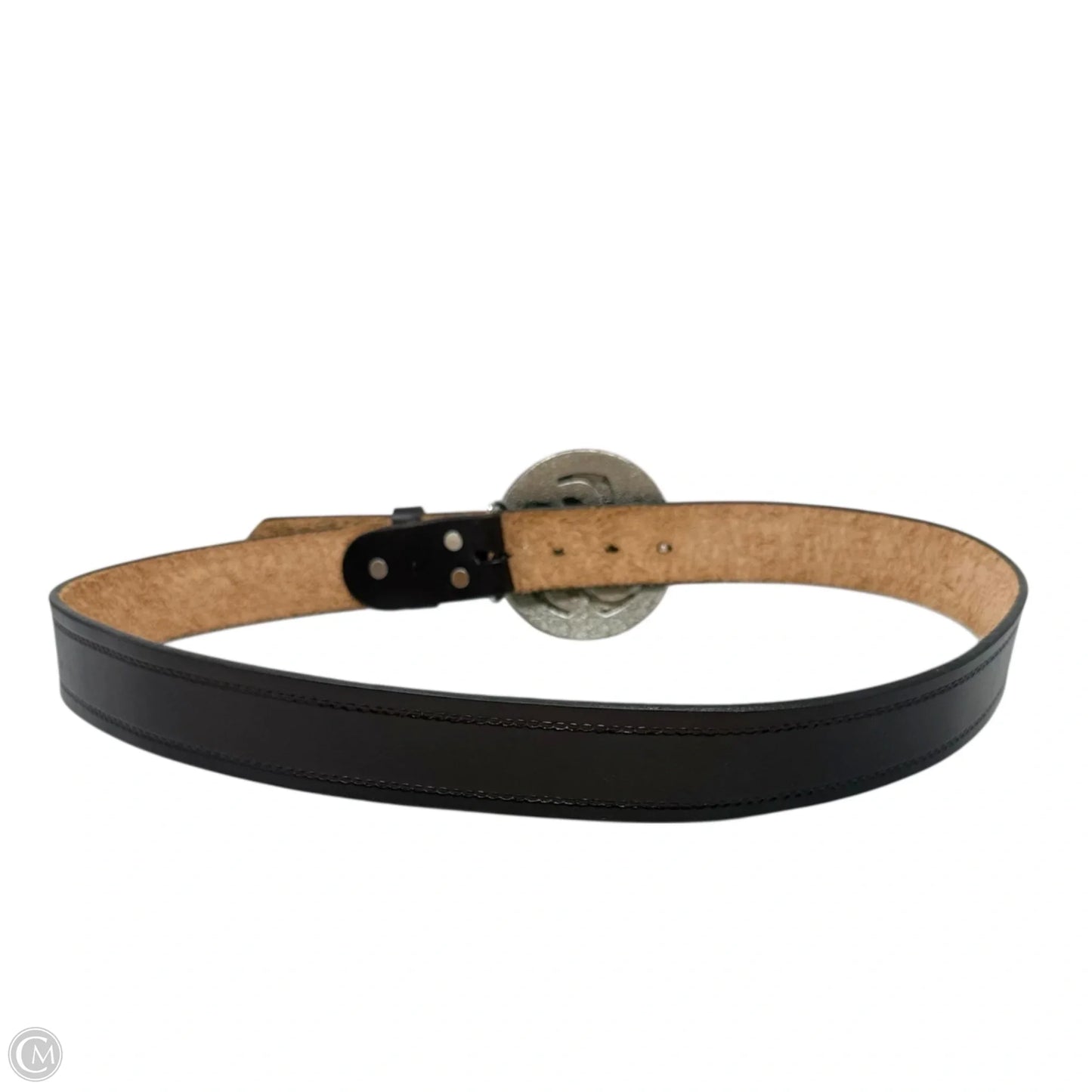 Medusa Head Spinner Buckle Leather Belt By Western Express, Size: Large