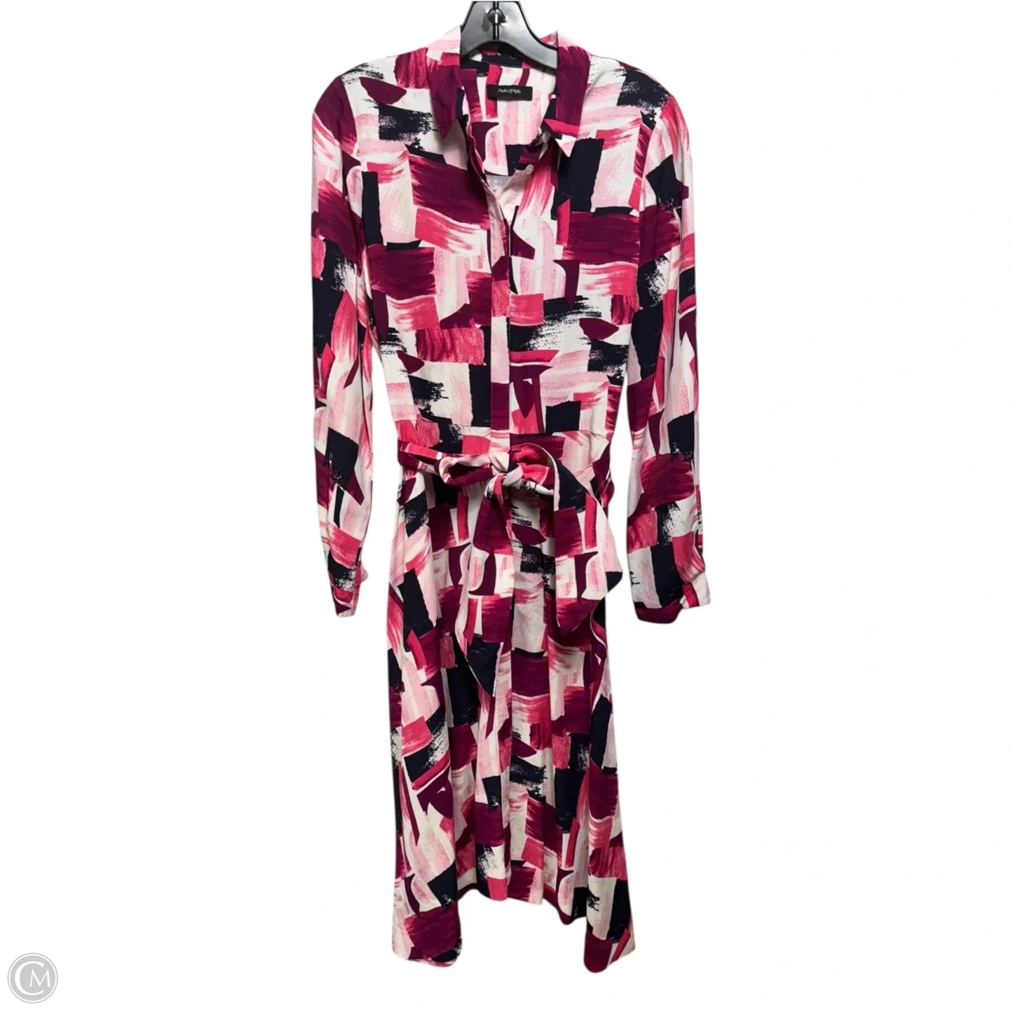 Printed Shirt Midi Dress By Autograph In Multi-colored, Size: 8