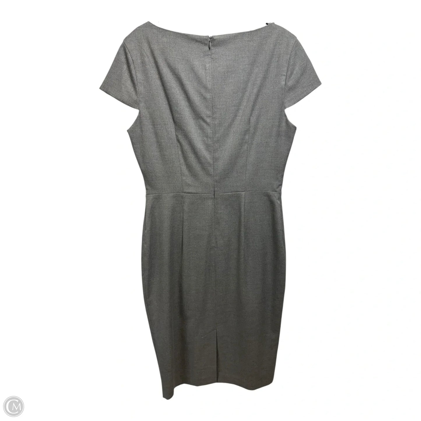 Dress Casual Midi By Marks & Spencer In Grey, Size: 8