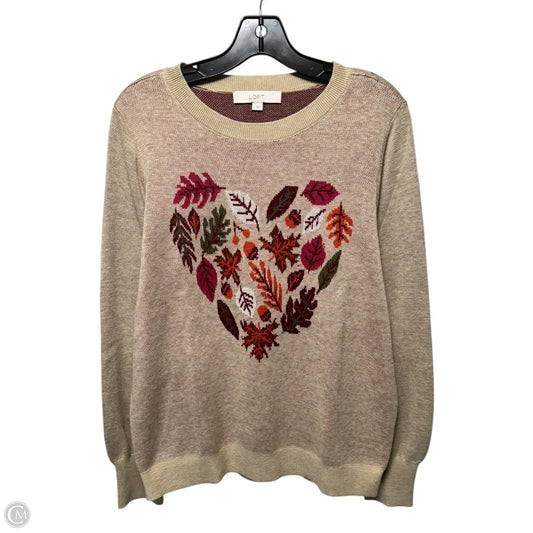 Leaf Heart Sweater By Loft In Multi-colored, Size: L