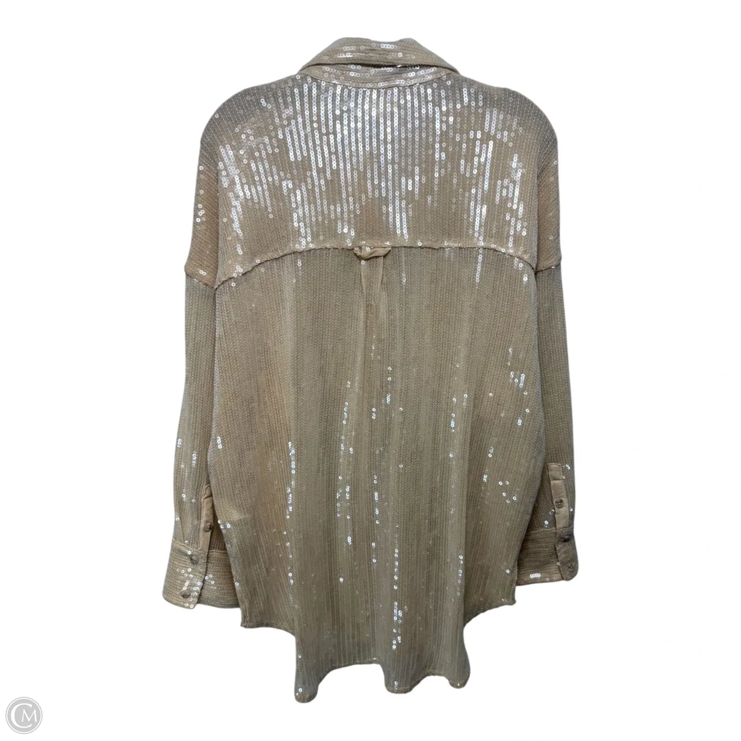 Sequin Top Long Sleeve By Pilcro In Pink, Size: S