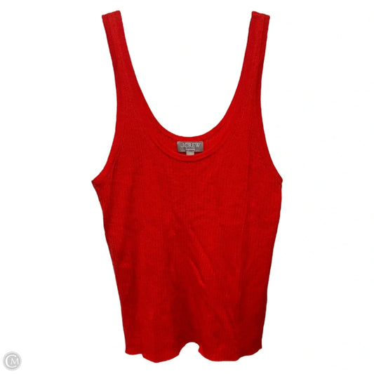 Featherweight Cashmere Ribbed Sweater Tank By J. Crew In Red, Size: XL