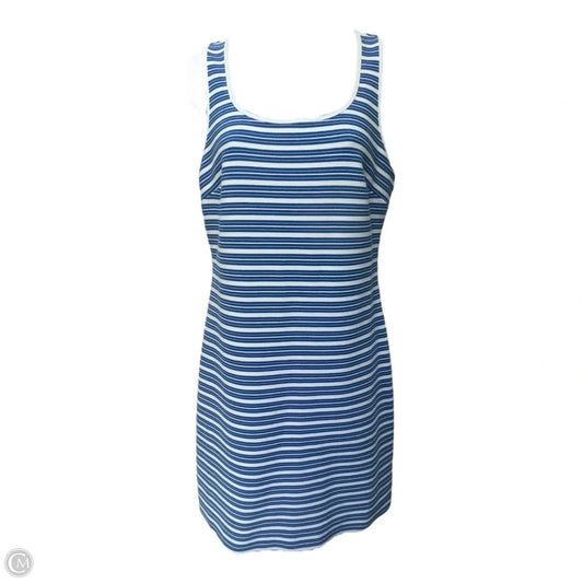 Lyla Shift Dress Designer By Lilly Pulitzer In Bay Blue Ottoman Stripe, Size: S