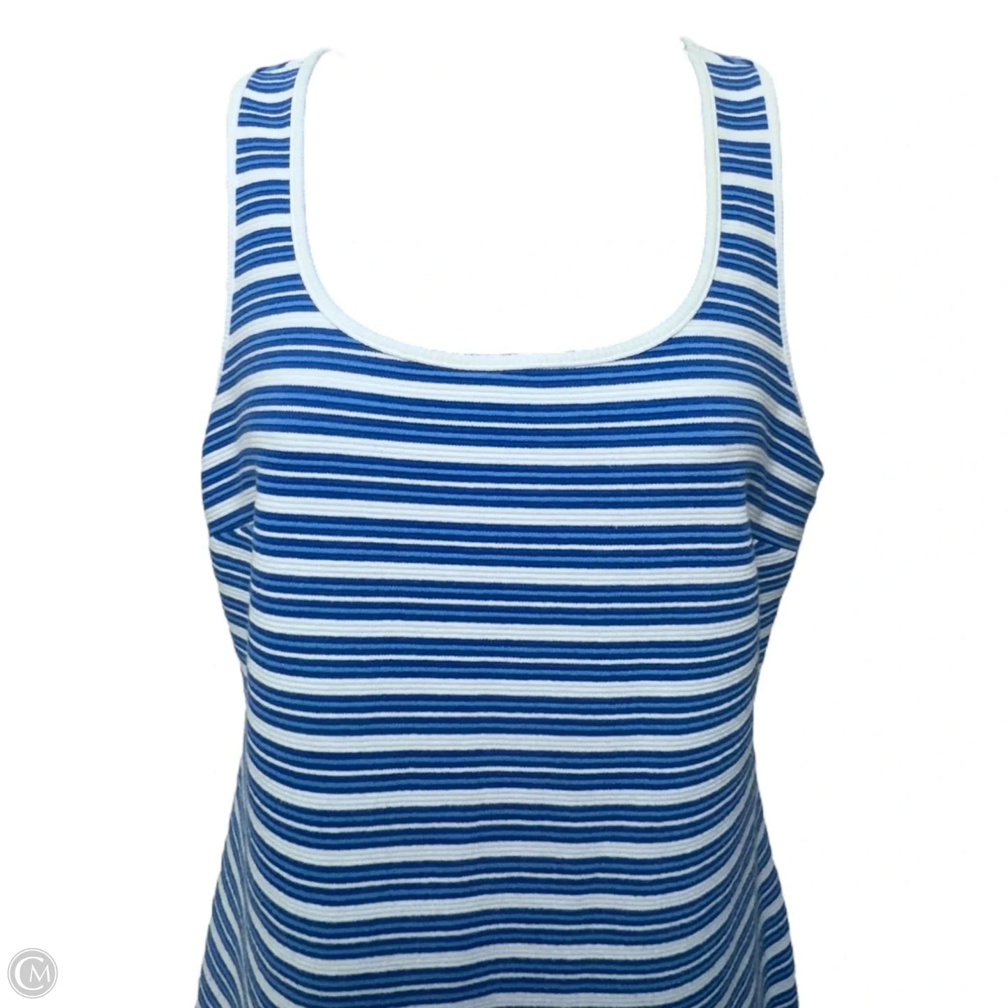 Lyla Shift Dress Designer By Lilly Pulitzer In Bay Blue Ottoman Stripe, Size: S