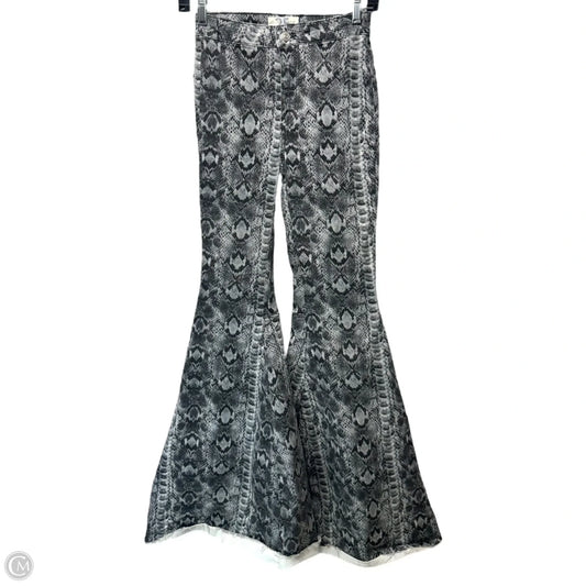 Just Float On Flared Jeans By We The Free In Snakeskin Print, Size: 0, 25