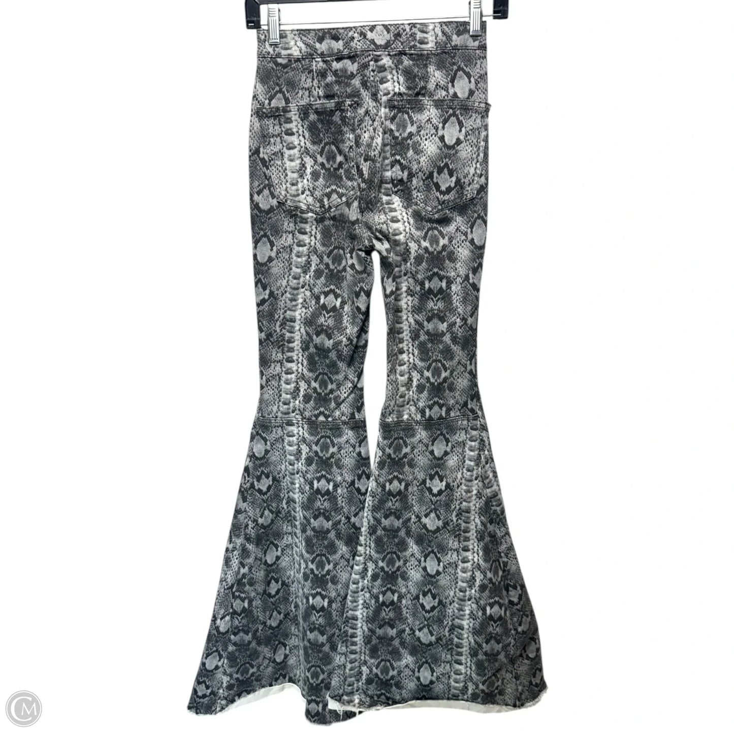 Just Float On Flared Jeans By We The Free In Snakeskin Print, Size: 0, 25