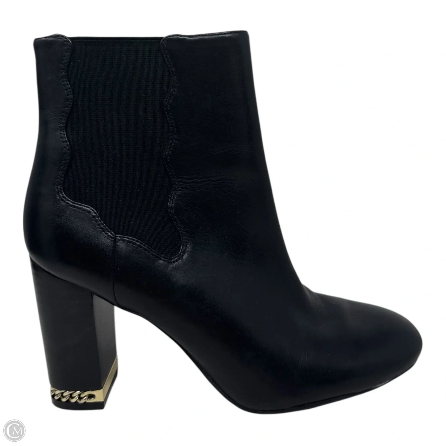 Olina Chain Heel Boots Ankle Heels By Preston And York In Black, Size: 7