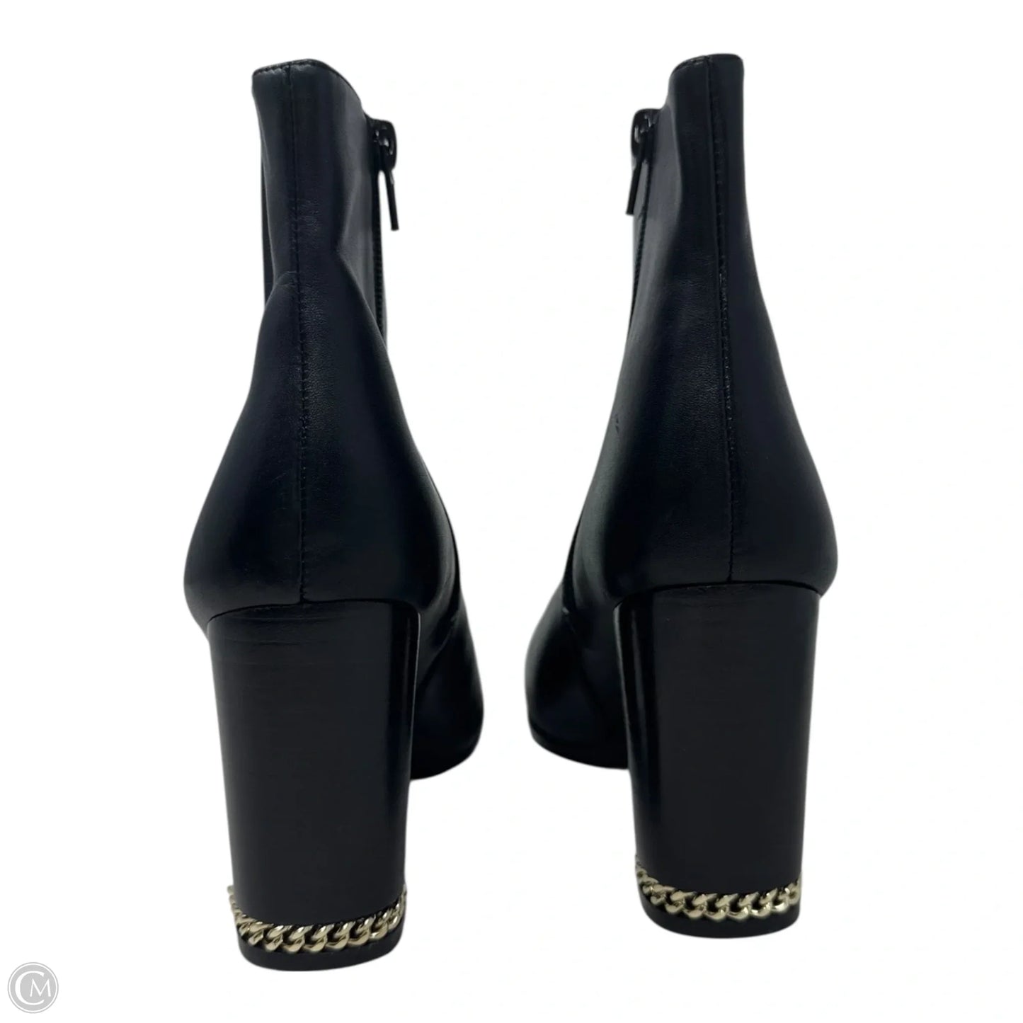 Olina Chain Heel Boots Ankle Heels By Preston And York In Black, Size: 7