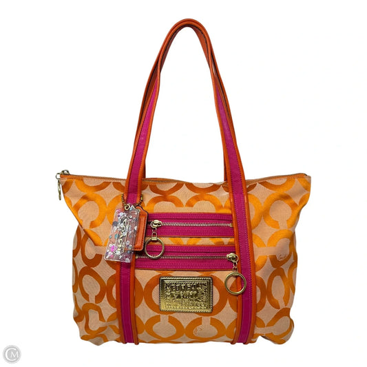Poppy Tote Handbag Designer By Coach, Size: Medium