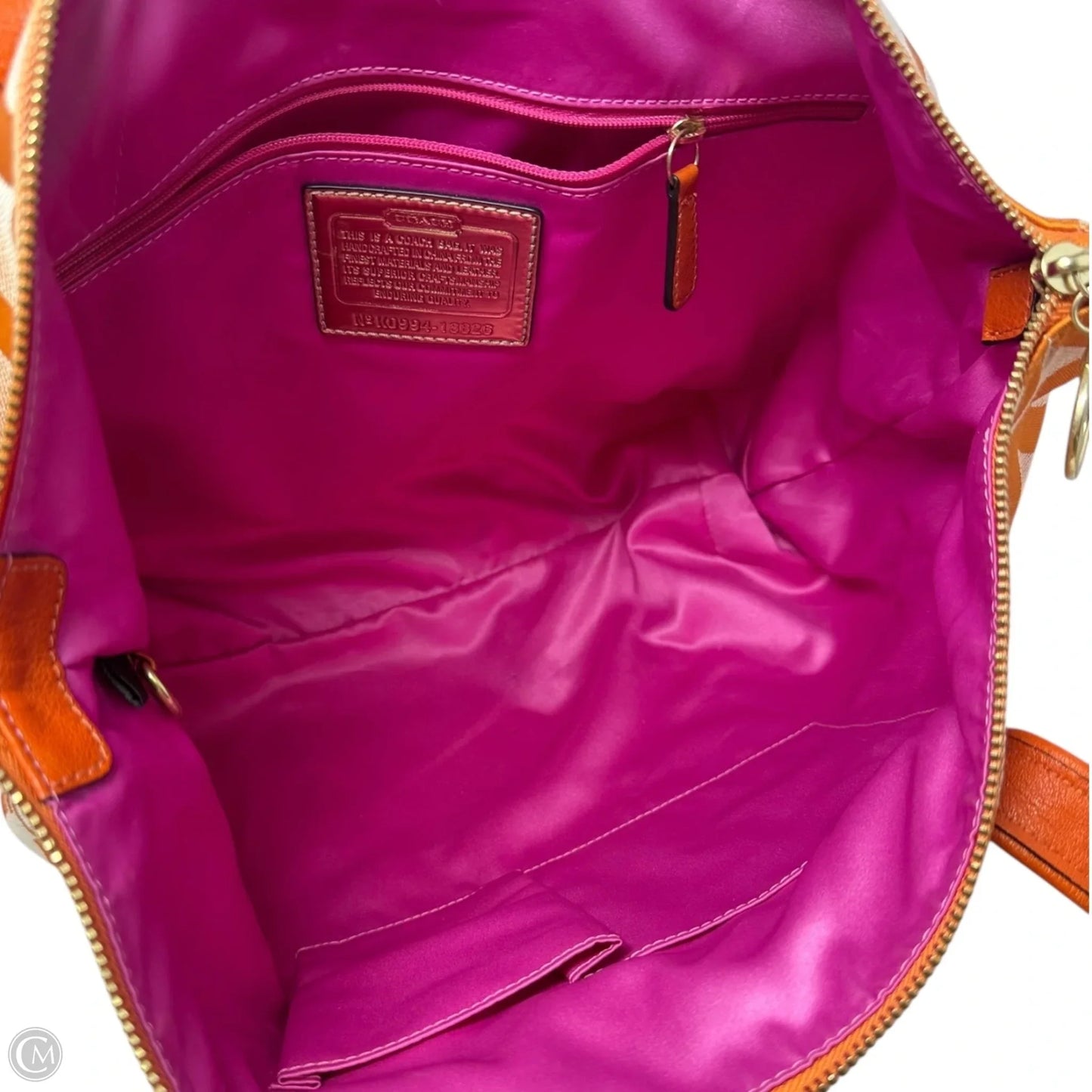 Poppy Tote Handbag Designer By Coach, Size: Medium