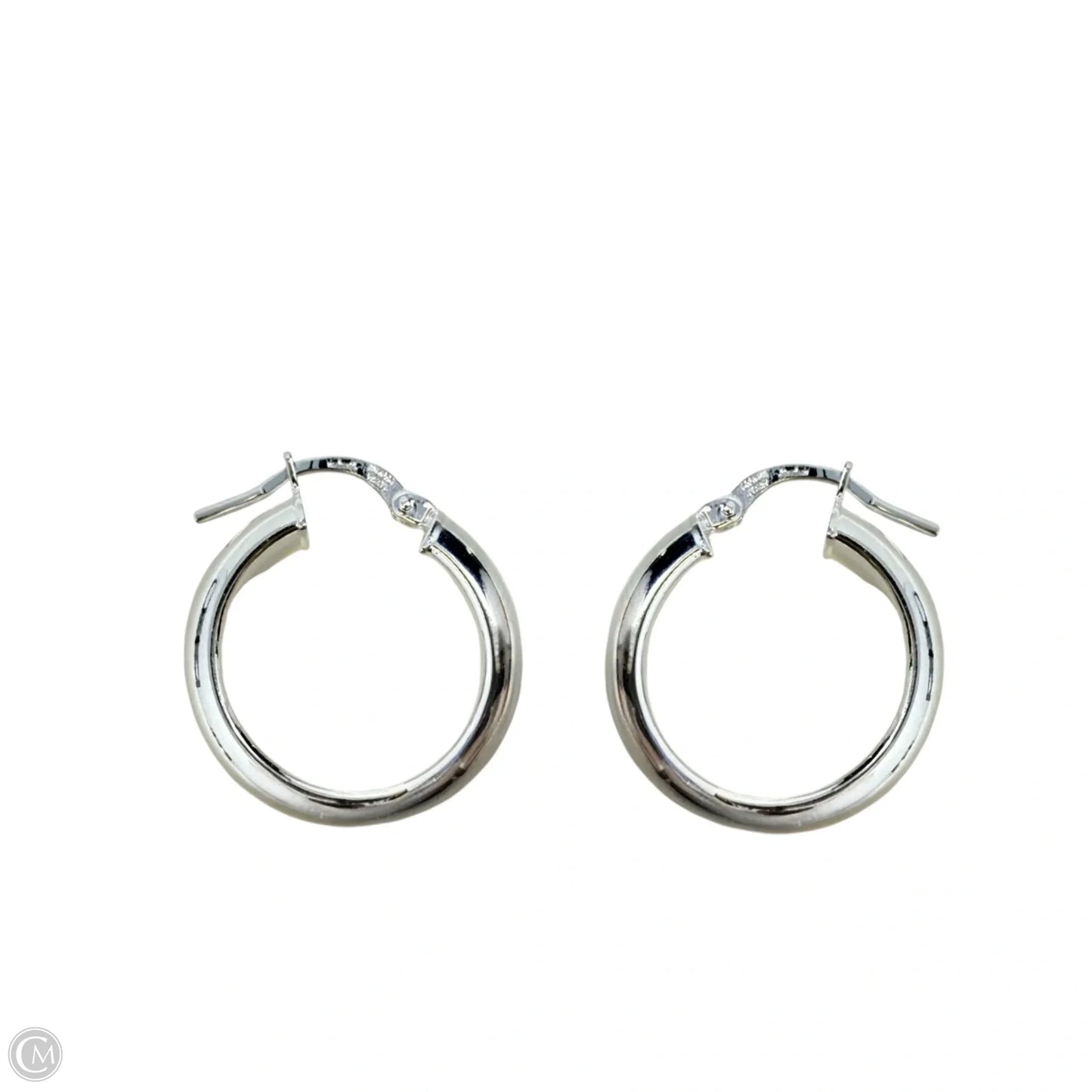 Silver Tone Brass Hoop Earrings By Dyedema Italy