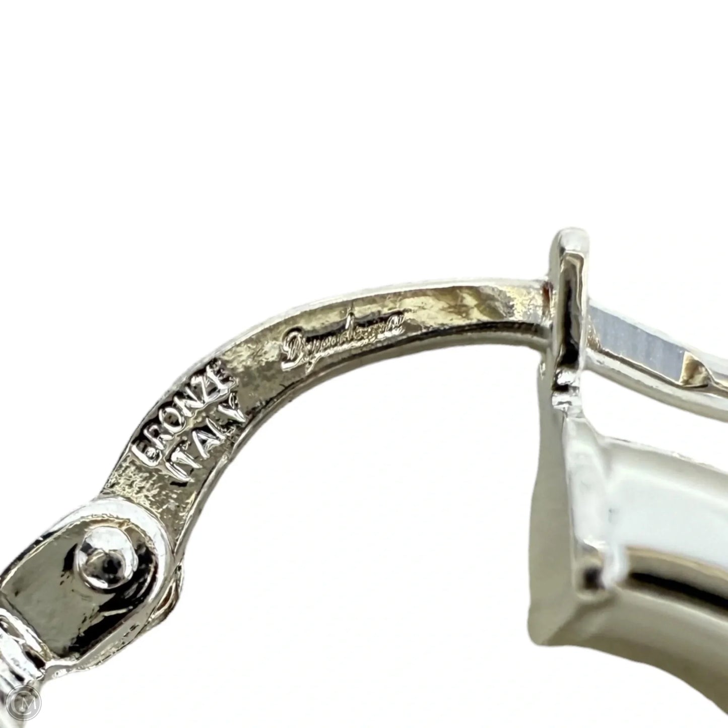 Silver Tone Brass Hoop Earrings By Dyedema Italy