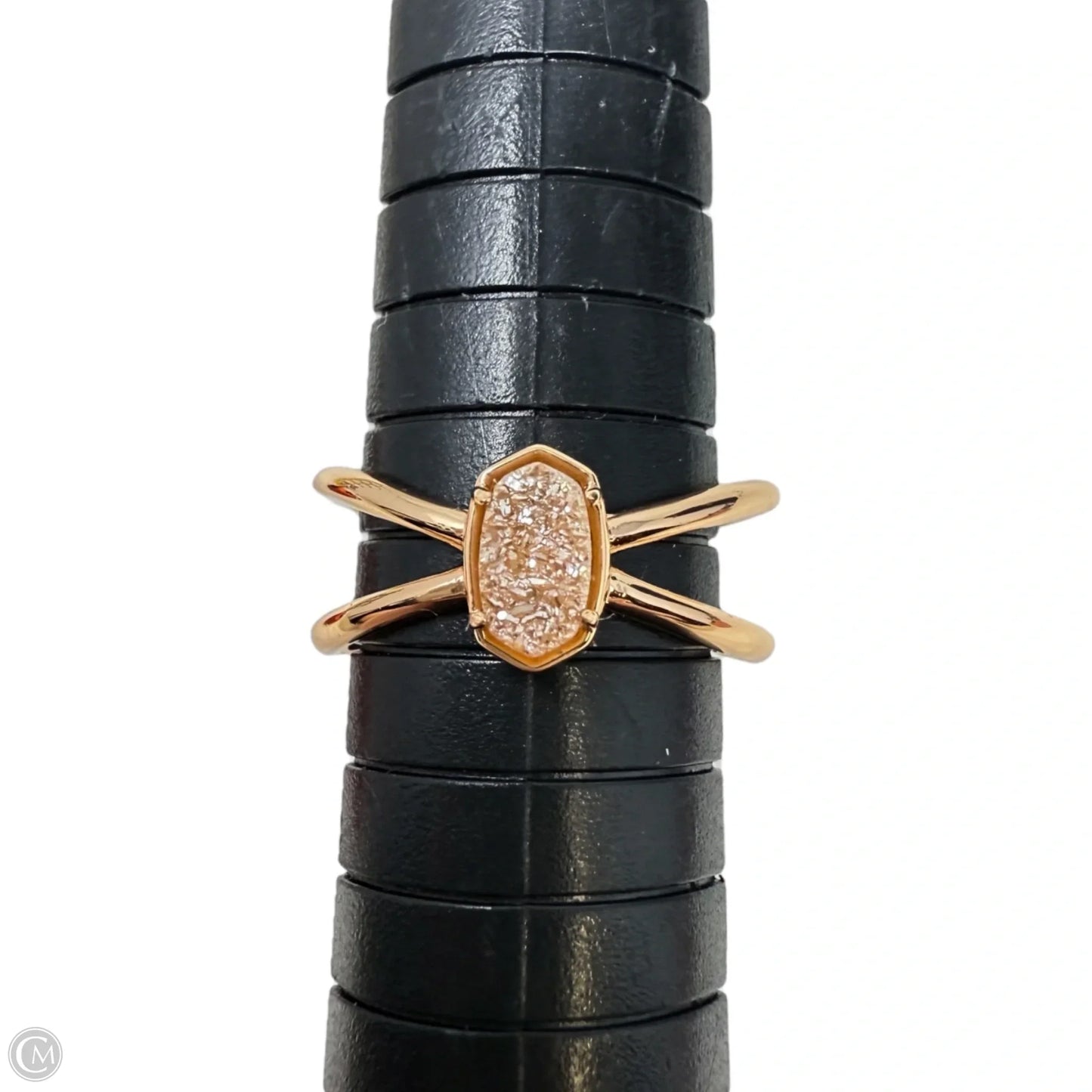 Emilie Double Rose Gold Sand Drusy Band Ring By Kendra Scott, Size: 7