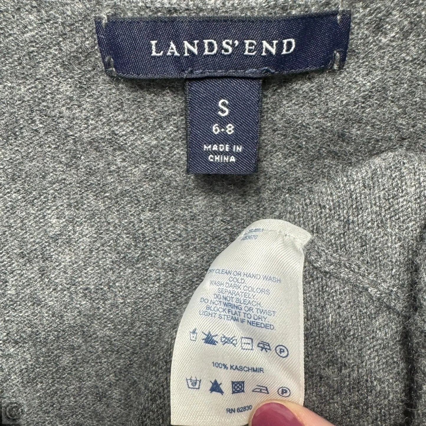 Sweater Cashmere By Lands End In Grey, Size: S