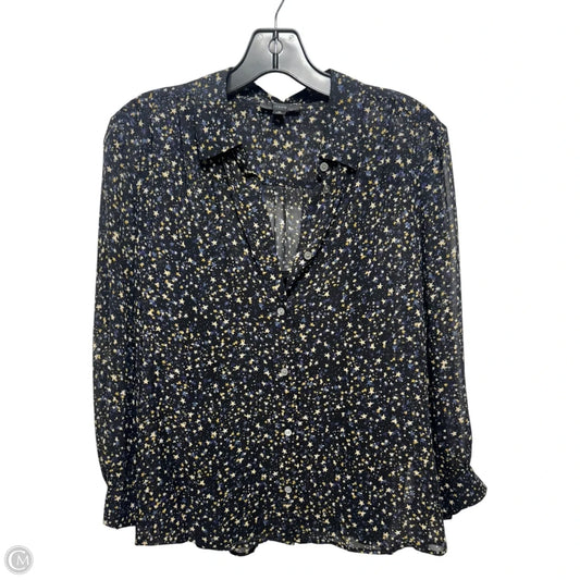 Silk Blouse Long Sleeve By J. Crew In Multi-colored, Size: M