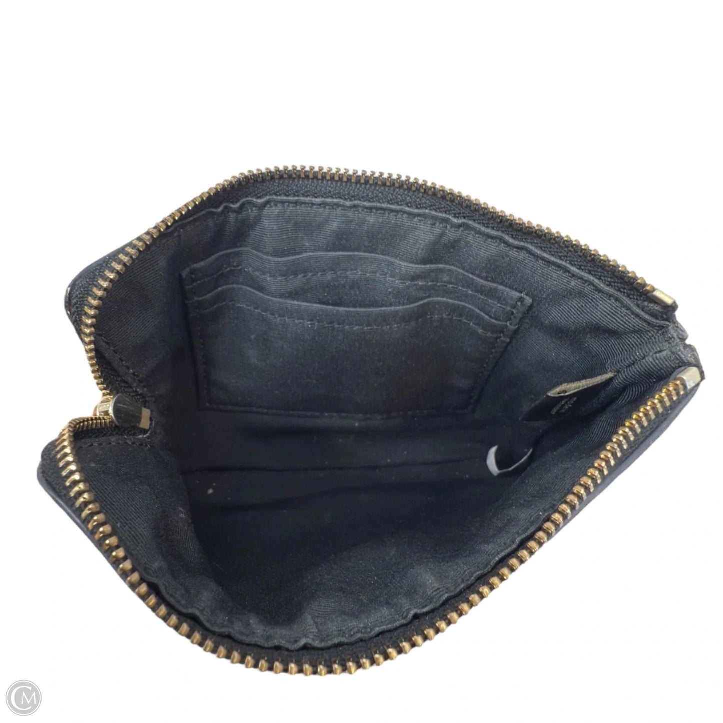 Corner Zip Wristlet With Stripe Designer By Coach, Size: Medium