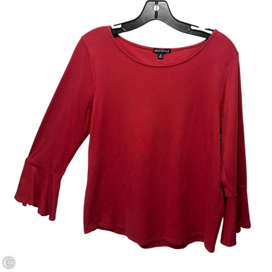 Top Long Sleeve By J. Crew In Red, Size: M