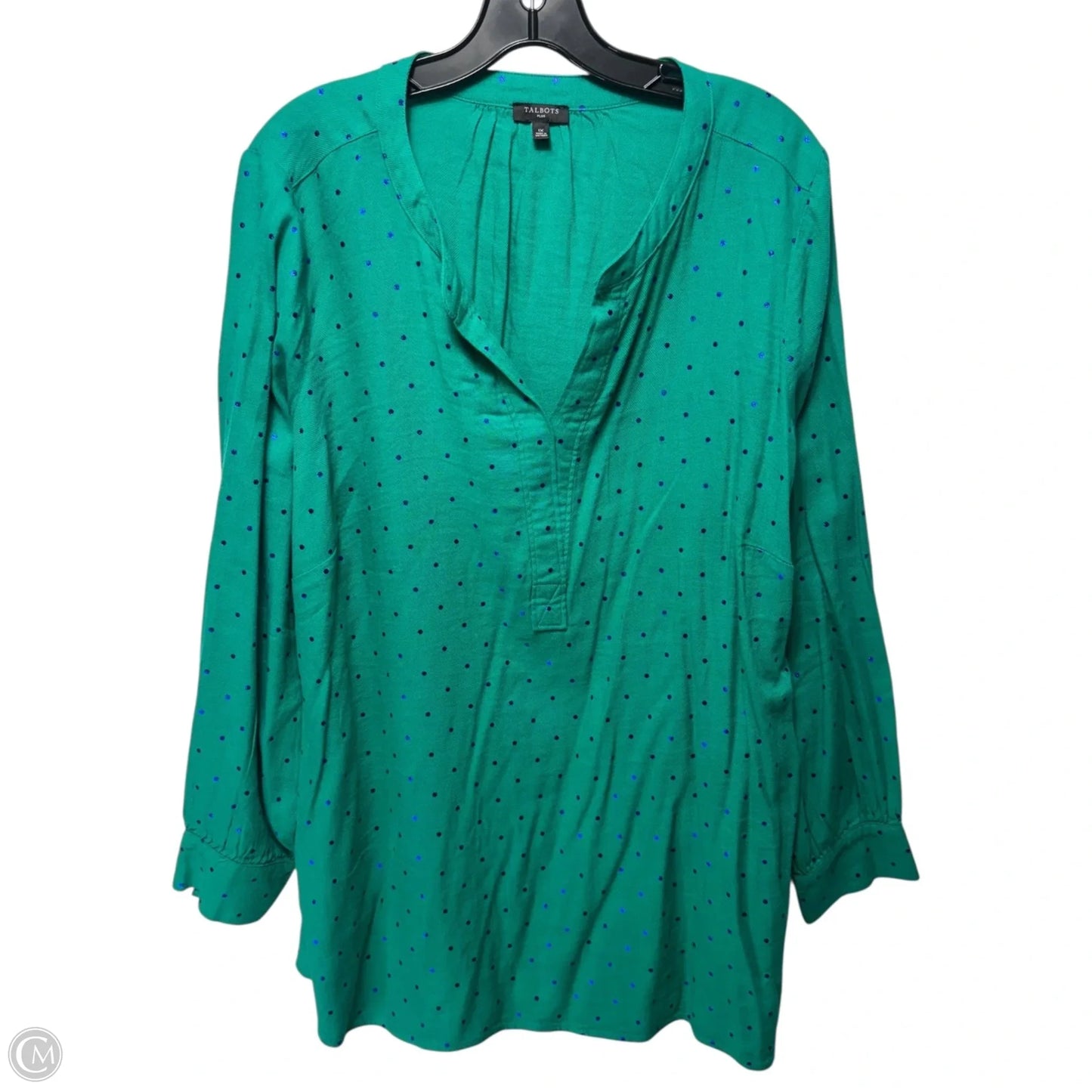 Sparkle Popover Tunic Top By Talbots In Polkadot Pattern, Size: 1X