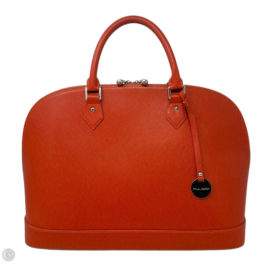 Domed Italian Leather Satchel By Pulicati, Size: Medium