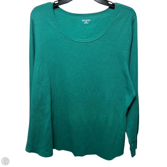 Top Long Sleeve Basic By Old Navy In Green, Size: Xxl