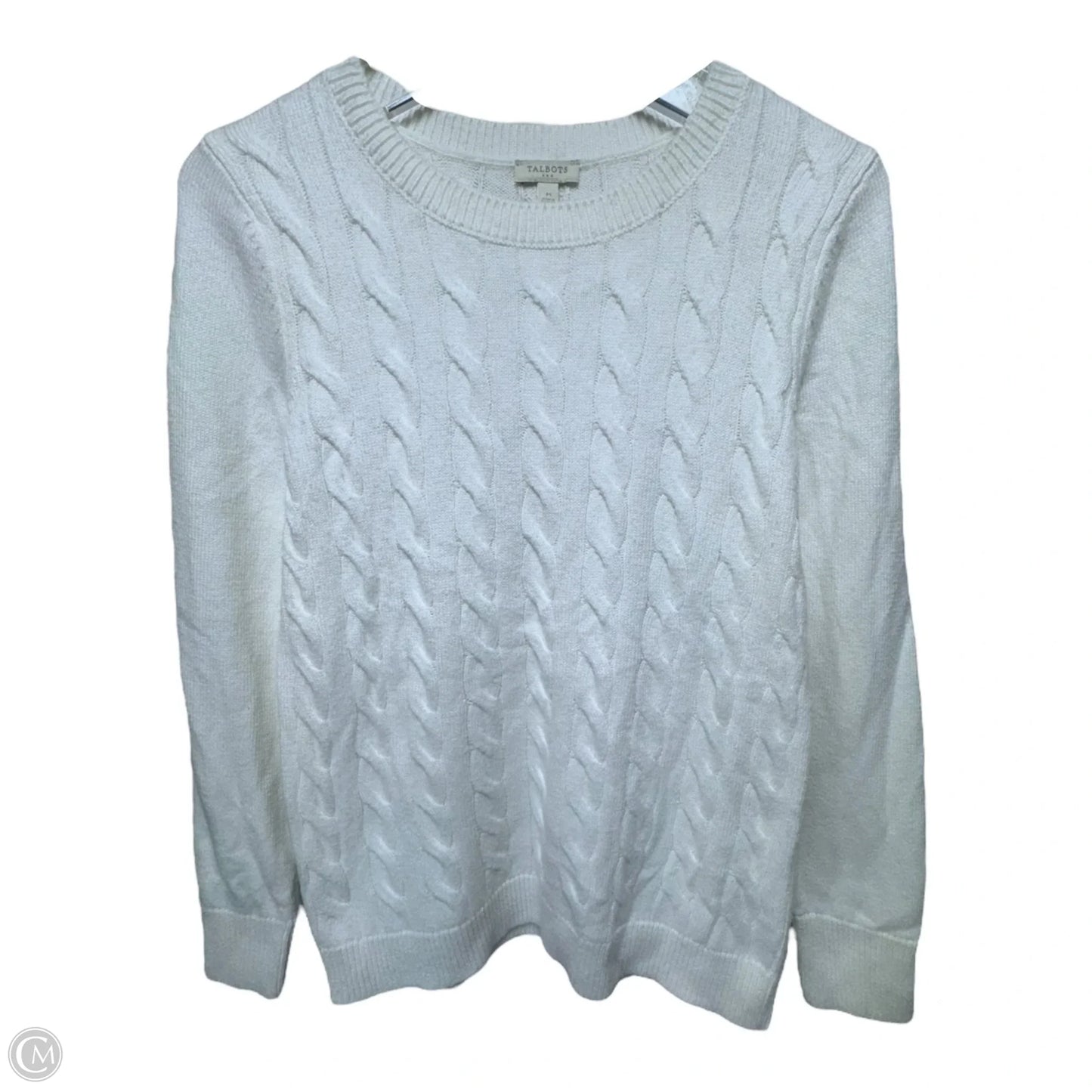 Sweater By Talbots In Cream, Size: M